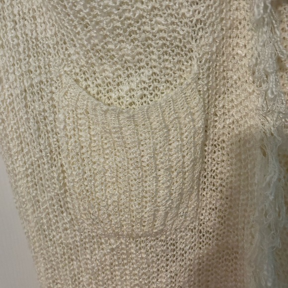 ANDTHEWHY Cream Fringe Cardigan - Picture 5 of 7
